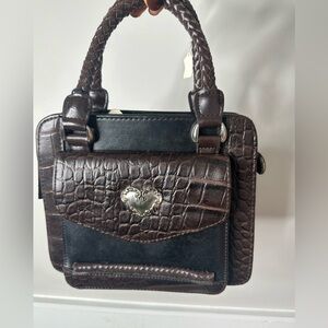 BLACK BROWN ELKA HANDBAG . NWT